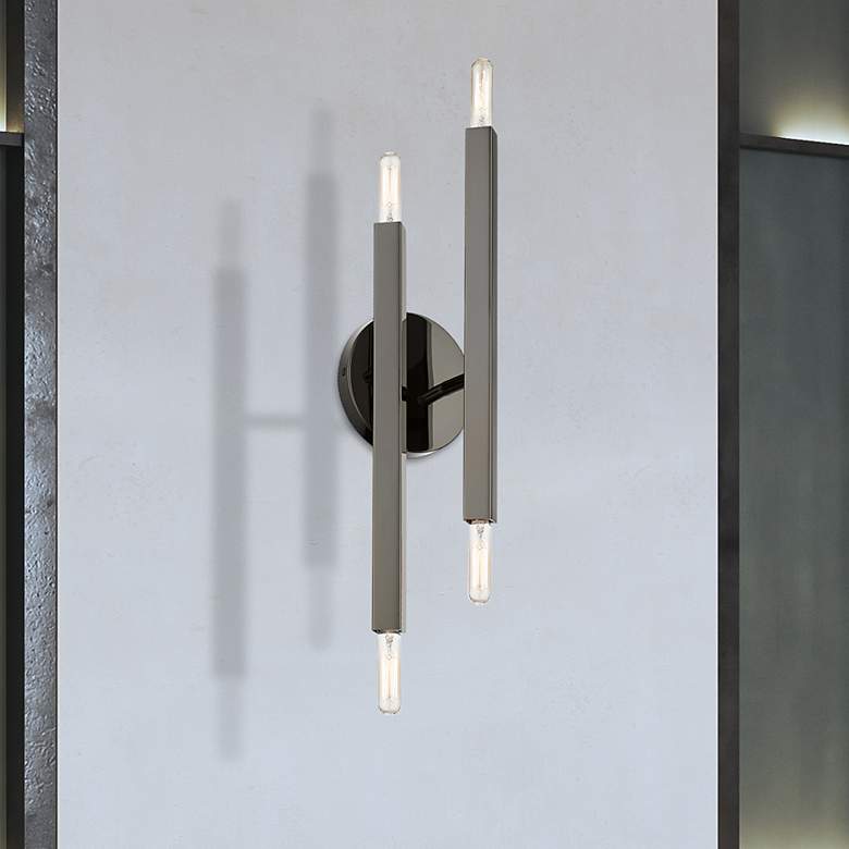 Image 1 4 Light Black Chrome ADA Sconce