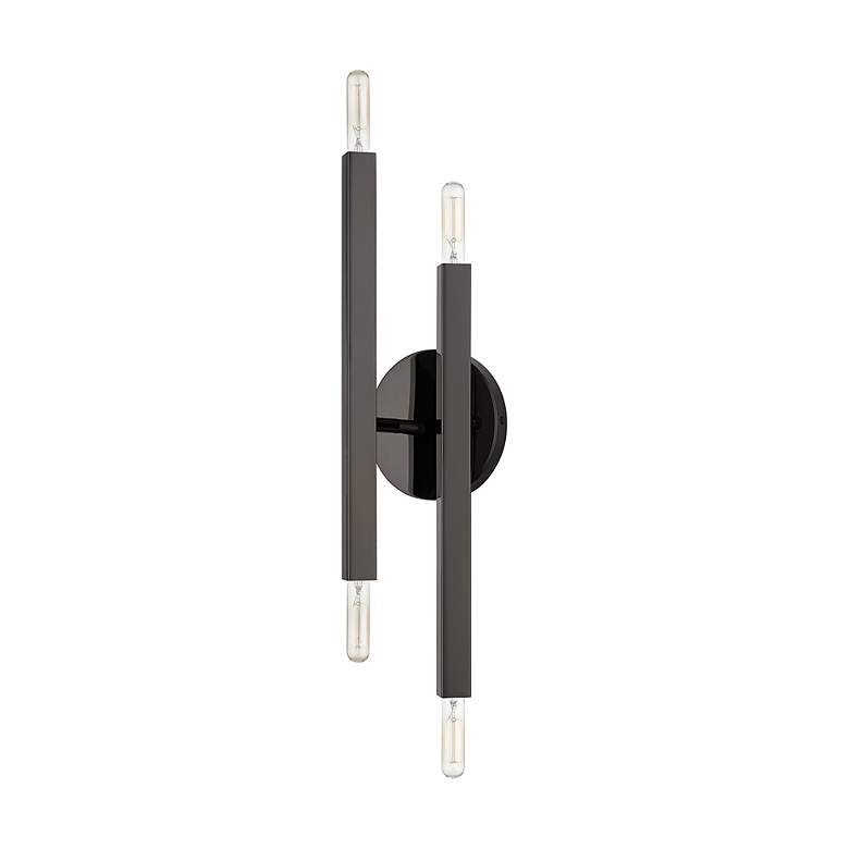 Image 3 4 Light Black Chrome ADA Sconce more views