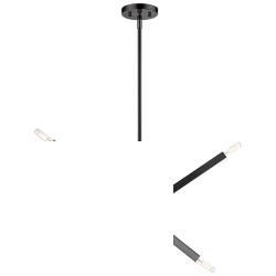 4 Light Black Chrome Linear Chandelier