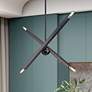 1_4 Light Black Chrome Linear Chandelier
