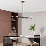3_4 Light Black Chrome Linear Chandelier more views