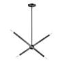 4_4 Light Black Chrome Linear Chandelier more views