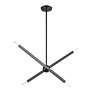 5_4 Light Black Chrome Linear Chandelier more views