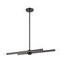 4 Light Black Chrome Linear Chandelier