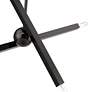4 Light Black Chrome Linear Chandelier