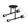 4 Light Black Large Semi-Flush with Brushed Nickel Accents