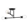 4_4 Light Black Large Semi-Flush with Brushed Nickel Accents more views