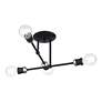 5_4 Light Black Large Semi-Flush with Brushed Nickel Accents more views