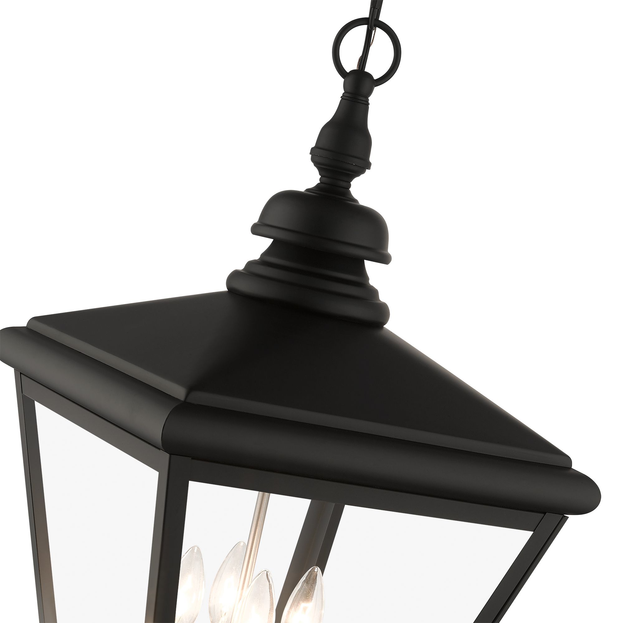 4 Light Black Outdoor Extra Large Pendant Lantern