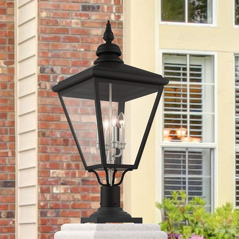 Image 1 4 Light Black Outdoor Extra Large Post Top Lantern