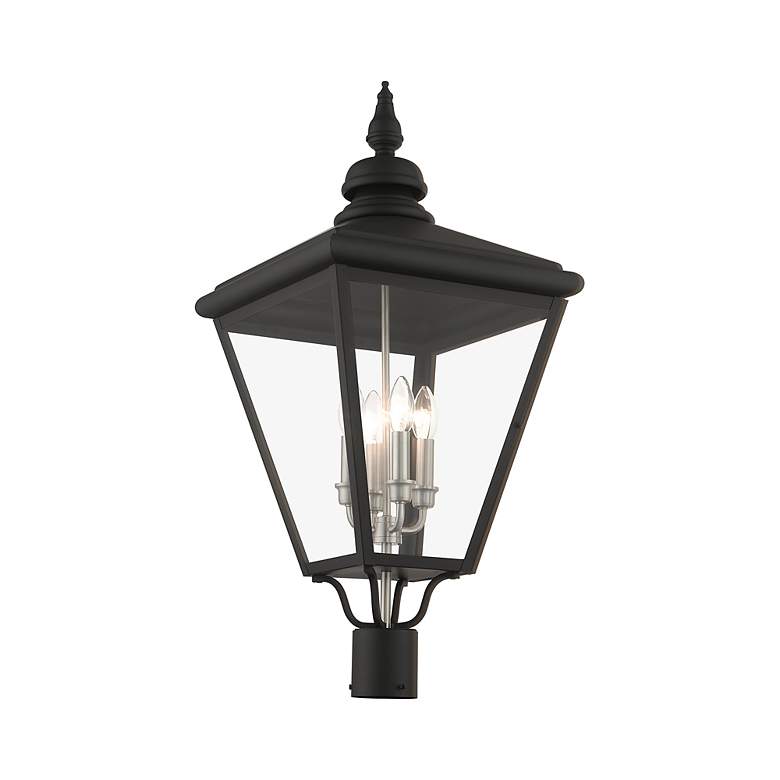 Image 6 4 Light Black Outdoor Extra Large Post Top Lantern more views