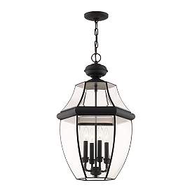 Image5 of 4 Light Black Outdoor Pendant Lantern more views