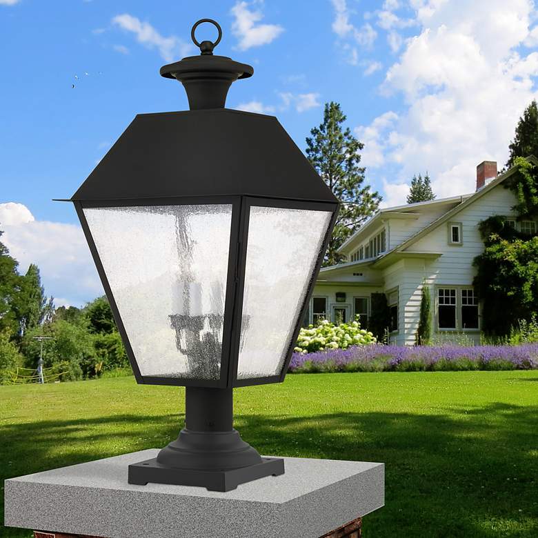 Image 1 4 Light Black Outdoor Post Top Lantern