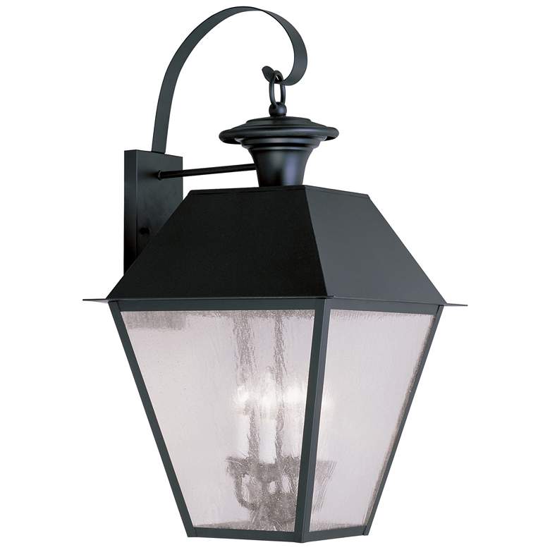 Image 1 4 Light Black Outdoor Wall Lantern
