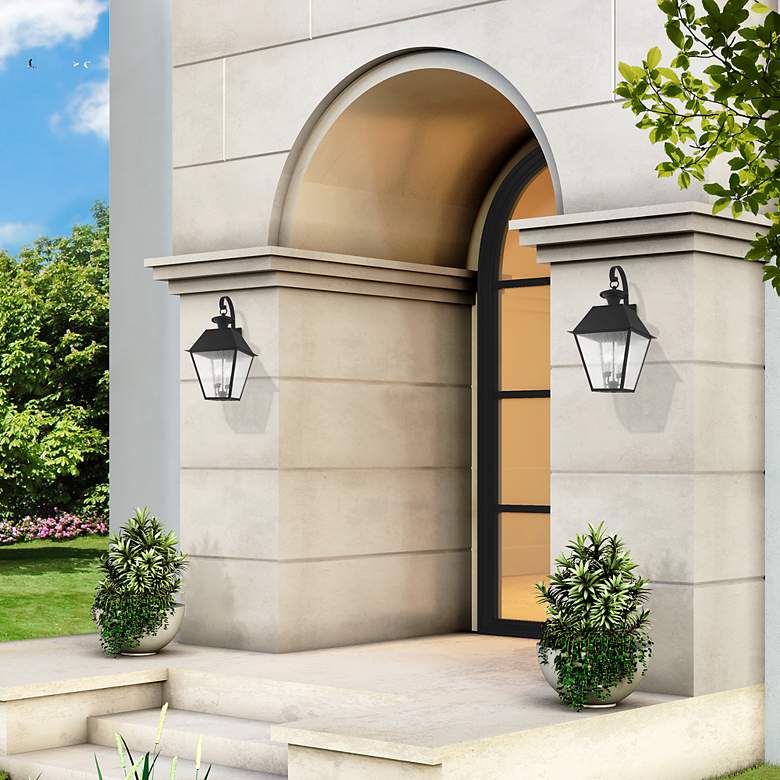 Image 3 4 Light Black Outdoor Wall Lantern more views