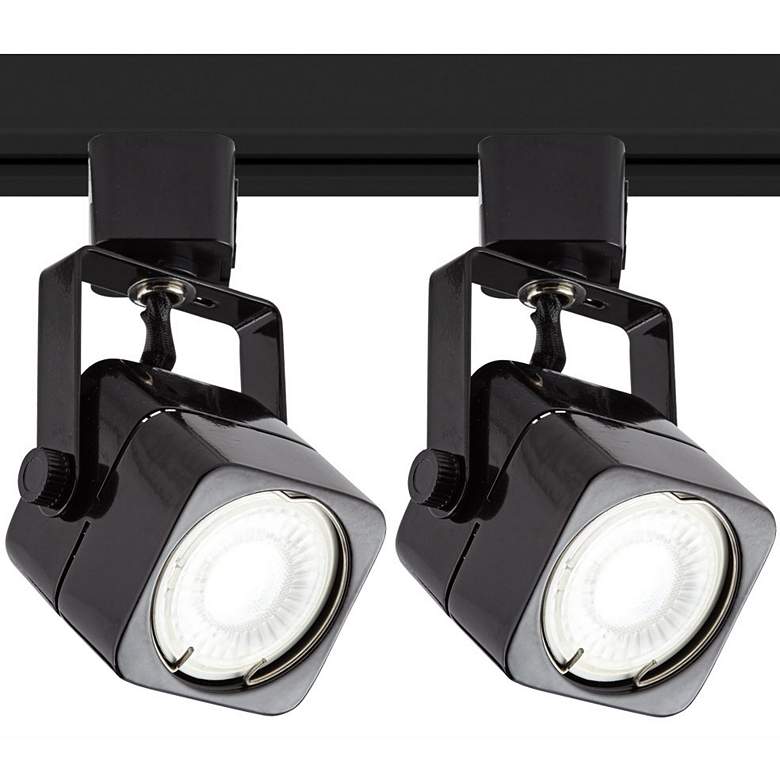 Image 3 4-Light Black Square LED Track Kit with Floating Canopy more views