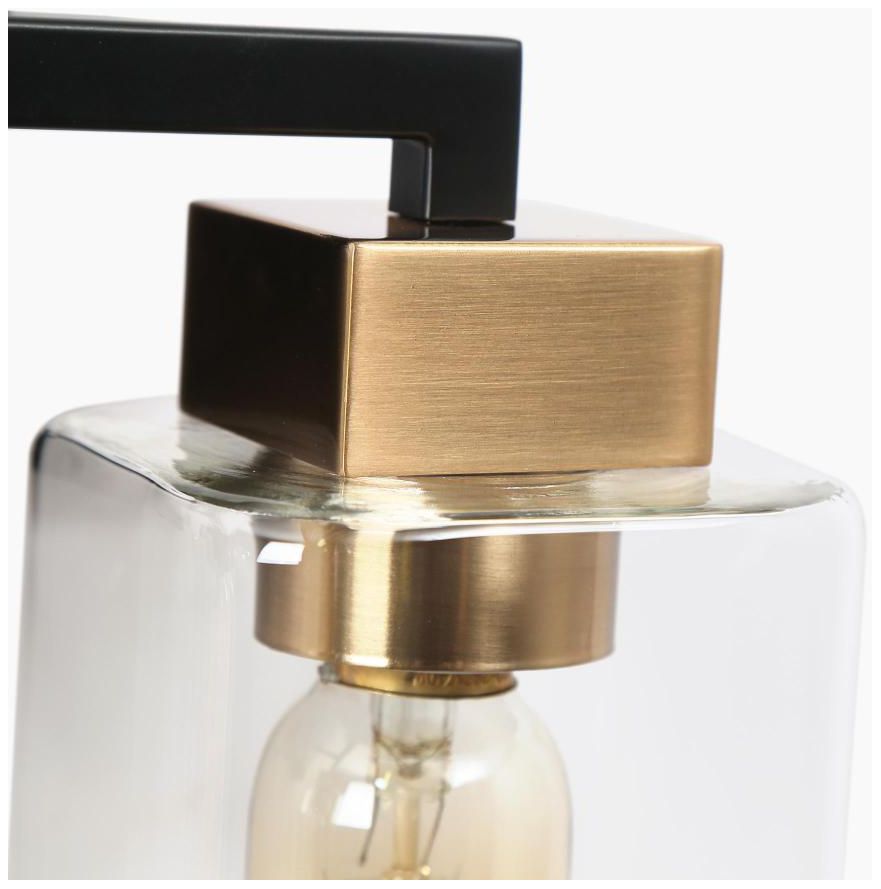 Image 2 4-Light Brass and Black Modern Bathroom Vanity Light more views