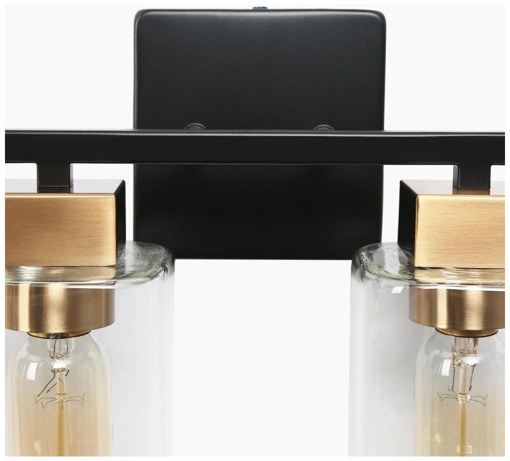 Image 3 4-Light Brass and Black Modern Bathroom Vanity Light more views