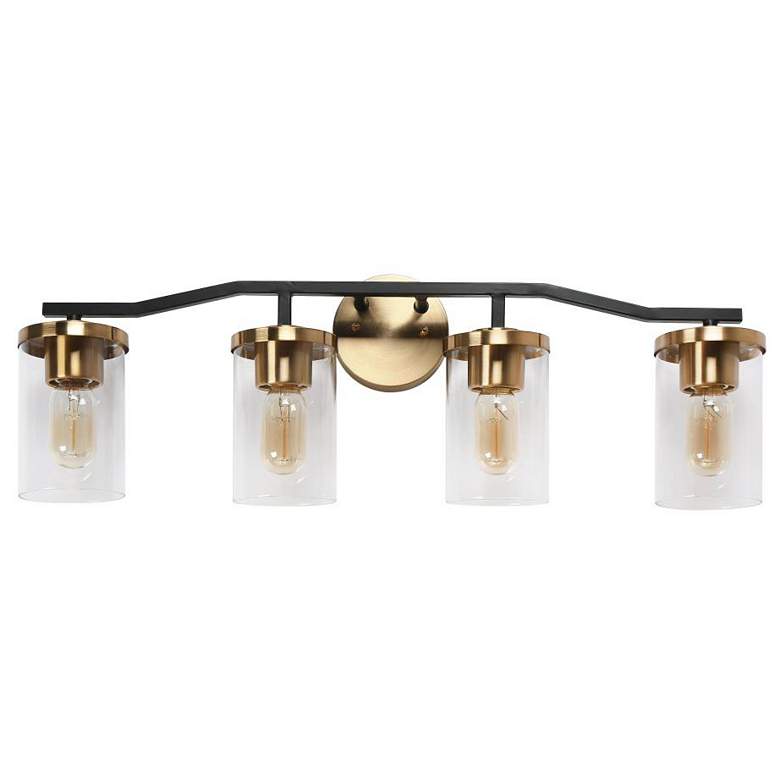 Image 1 4-Light Brass Gold Bathroom Vanity Light