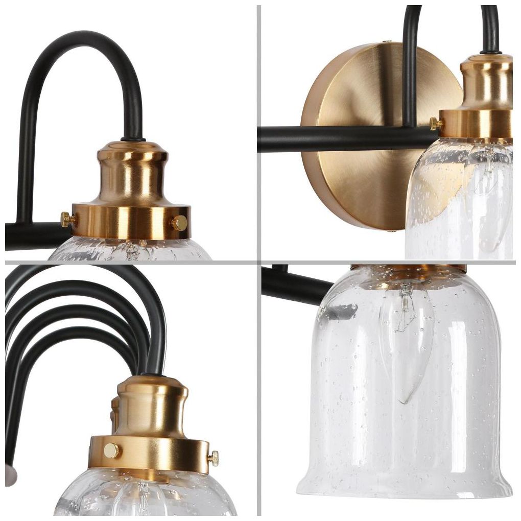 Image 3 4-Light Brass Gold Bathroom Vanity Light more views