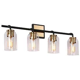 Image1 of 4-Light Brass Gold Bathroom Vanity Light