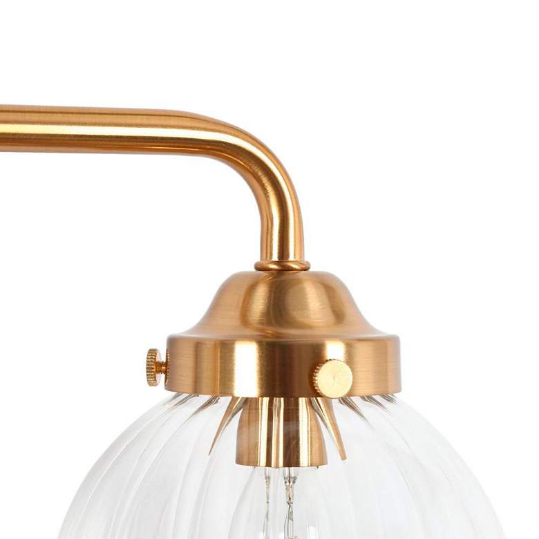Image 3 4-Light Brass Gold Pumpkin-Shaped Bathroom Vanity Light more views