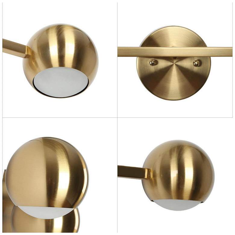 Image 3 4-Light Brass Integrated LED Bathroom Vanity Light more views