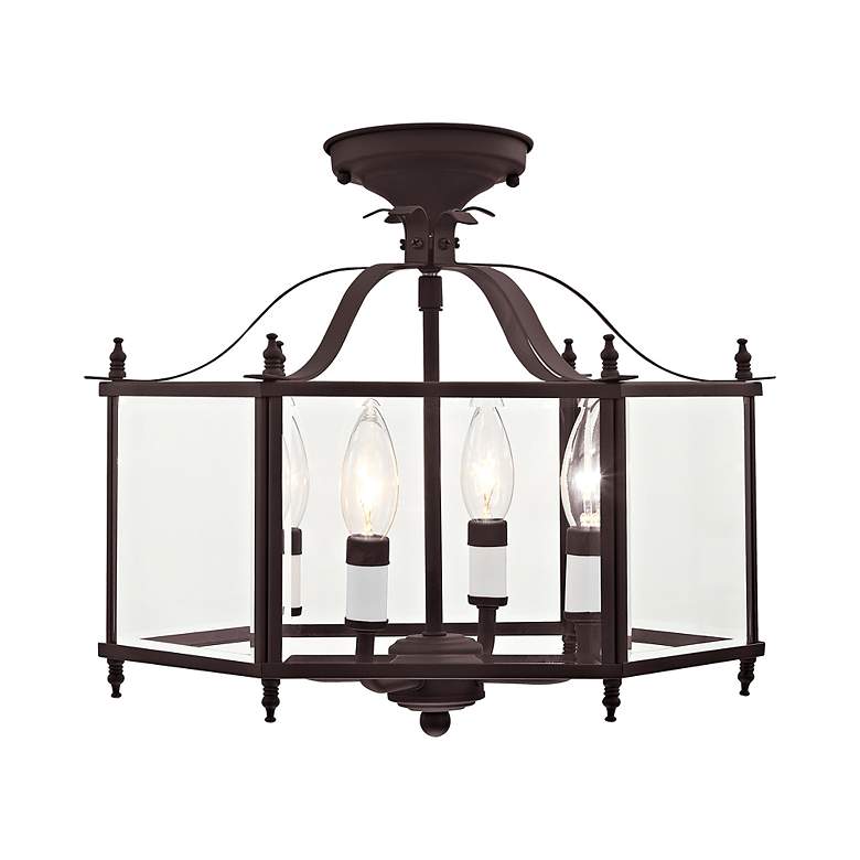 Image 5 4 Light Bronze Convertible Pendant/Ceiling Mount more views