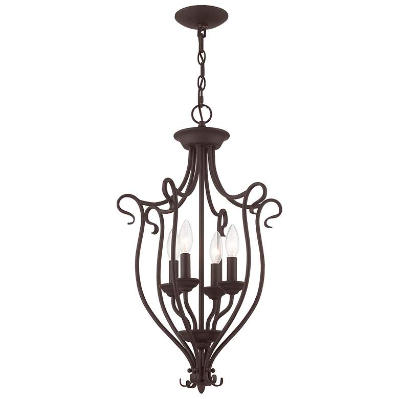 Image 4 4 Light Bronze Foyer Chandelier more views