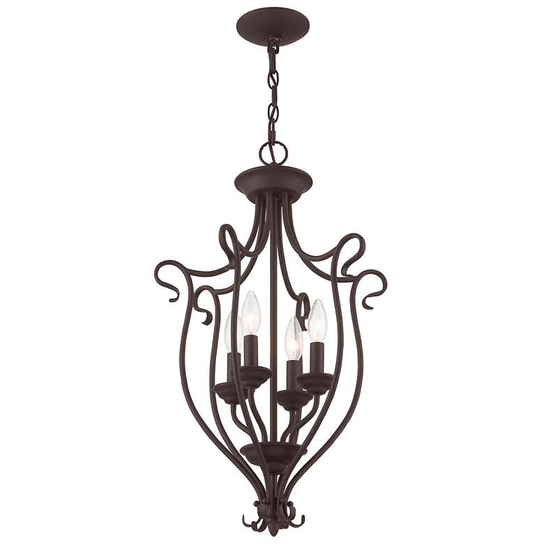 Image 5 4 Light Bronze Foyer Chandelier more views