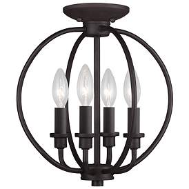 Image1 of 4 Light Bronze Lantern/Ceiling Mount