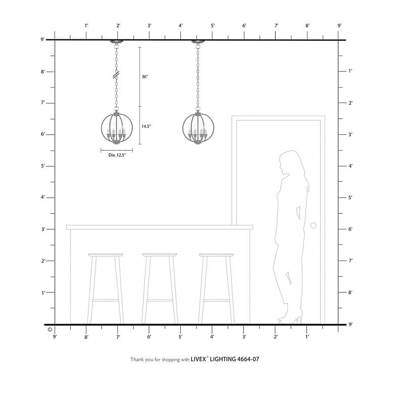 Image 4 4 Light Bronze Lantern/Ceiling Mount more views