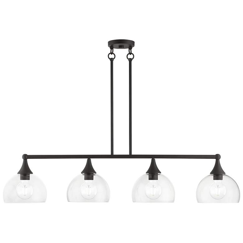 Image 1 4 Light Bronze Large Linear Chandelier