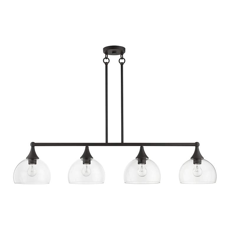 Image 3 4 Light Bronze Large Linear Chandelier more views