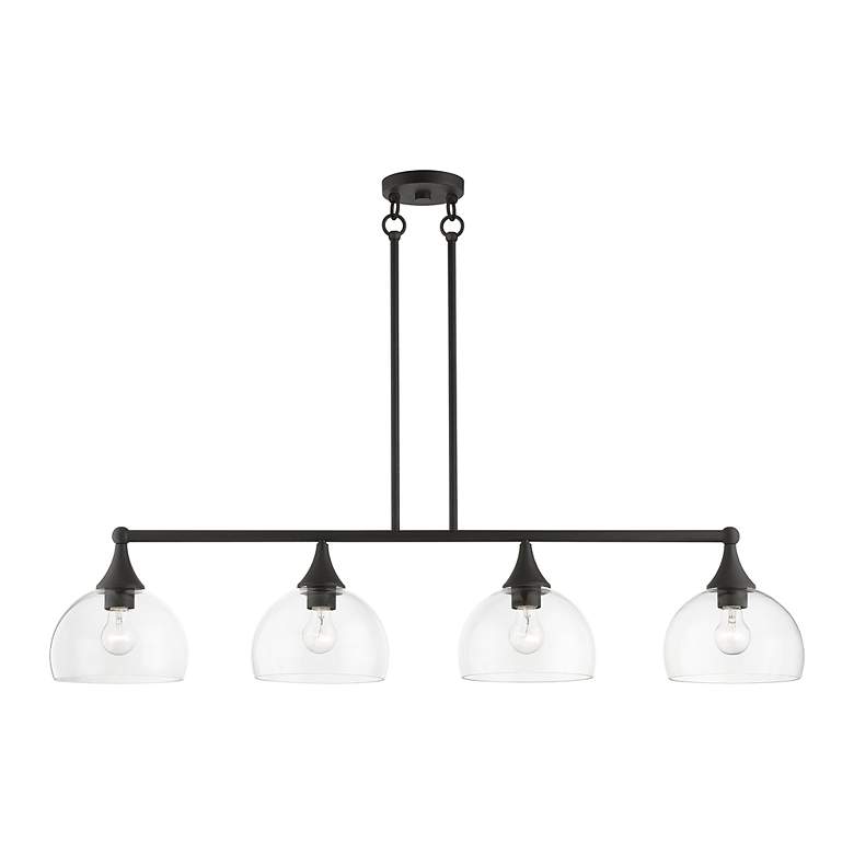 Image 4 4 Light Bronze Large Linear Chandelier more views