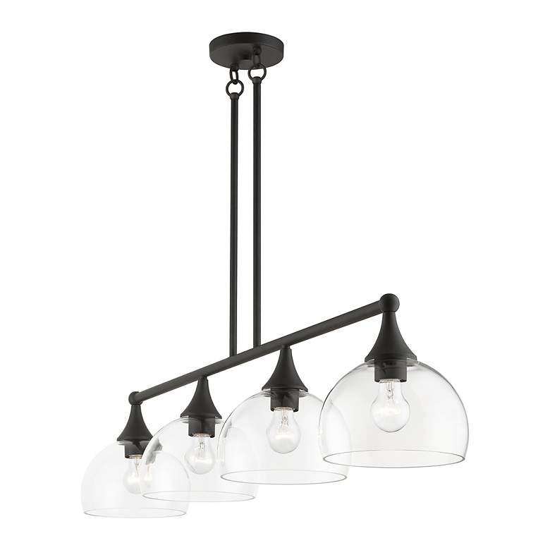 Image 5 4 Light Bronze Large Linear Chandelier more views