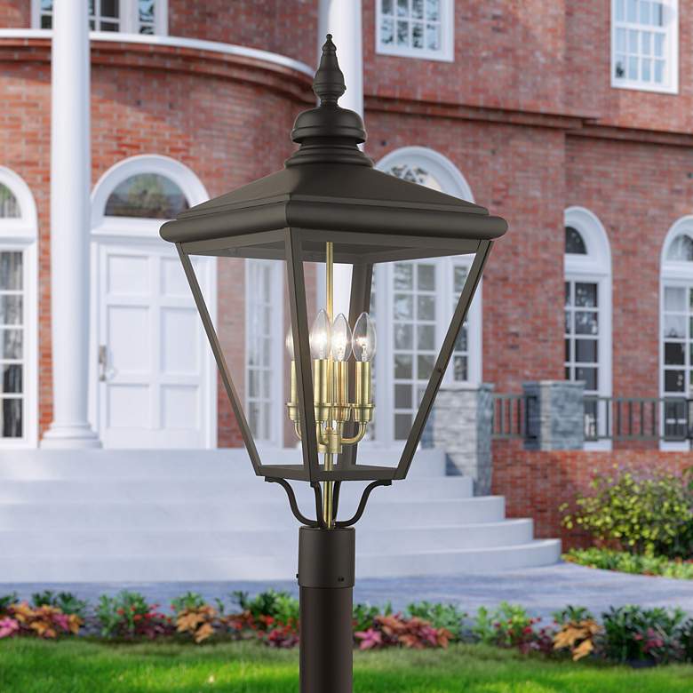 Image 1 4 Light Bronze Outdoor Extra Large Post Top Lantern
