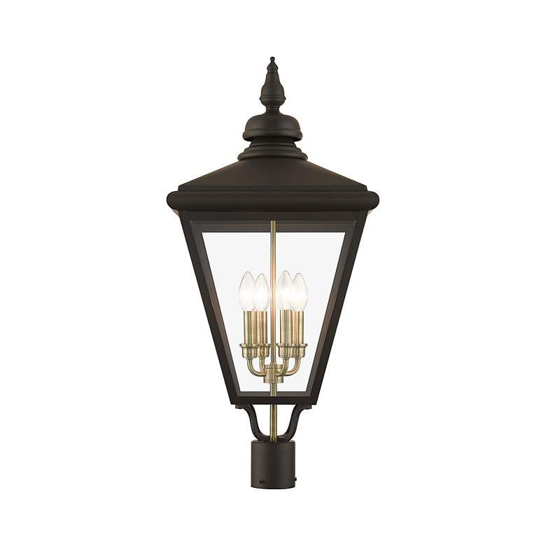 Image 5 4 Light Bronze Outdoor Extra Large Post Top Lantern more views