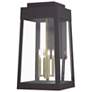 1_4 Light Bronze Outdoor Extra Large Wall Lantern with Antique Brass Candles