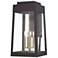4 Light Bronze Outdoor Extra Large Wall Lantern with Antique Brass Candles