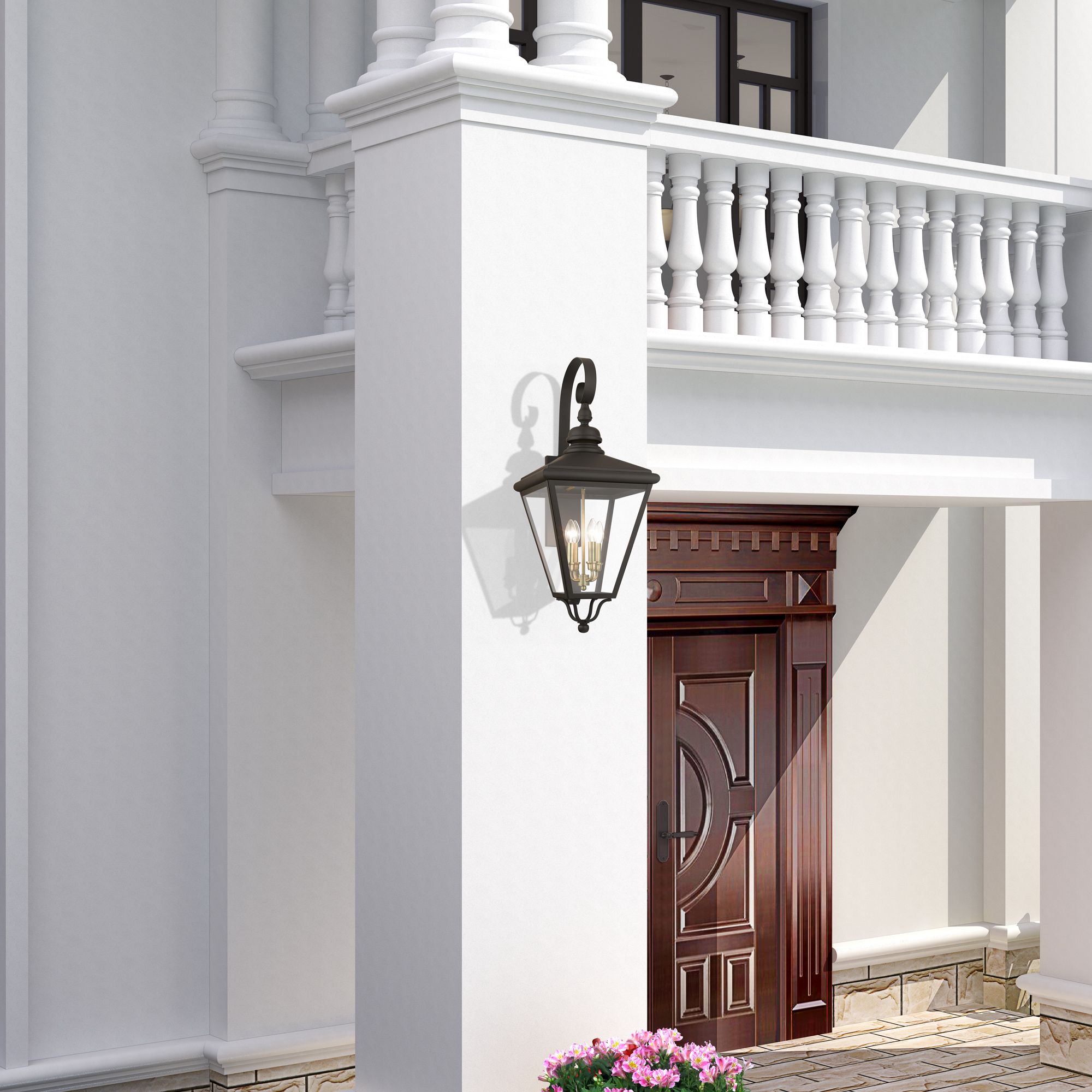 4 Light Bronze Outdoor Extra Large Wall Lantern