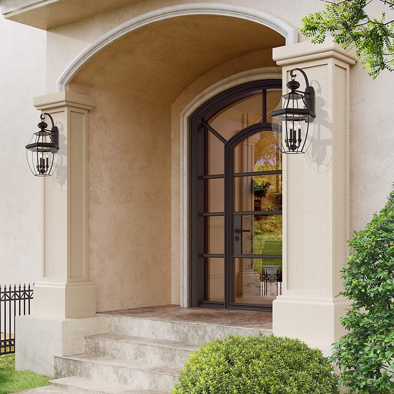 Image 4 4 Light Bronze Outdoor Wall Lantern more views