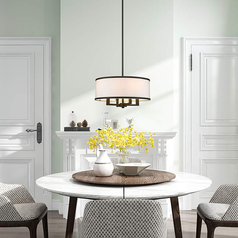 Image 7 4 Light Bronze Pendant Chandelier more views