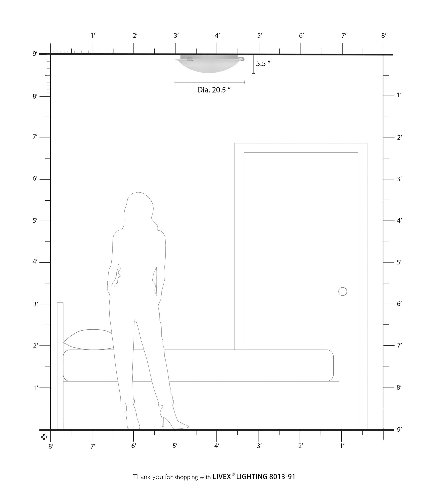 4 Light Brushed Nickel Ceiling Mount