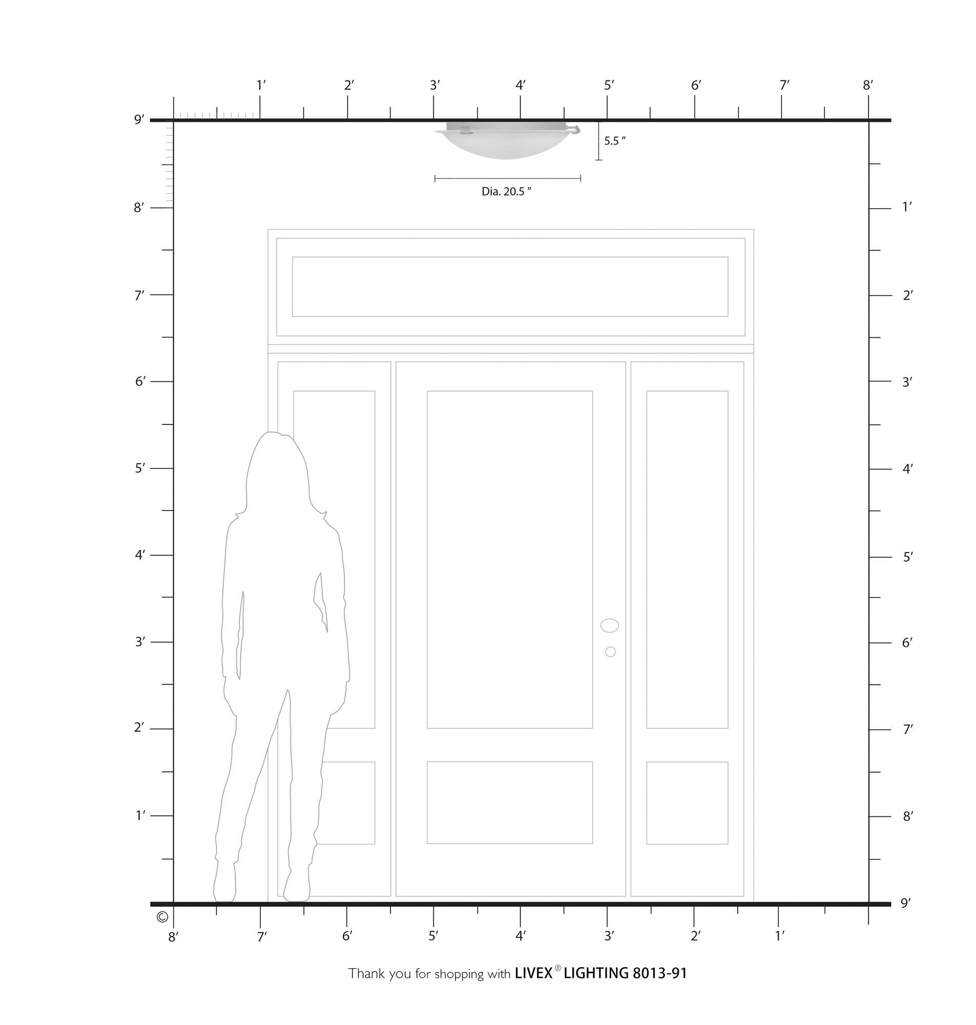 4 Light Brushed Nickel Ceiling Mount