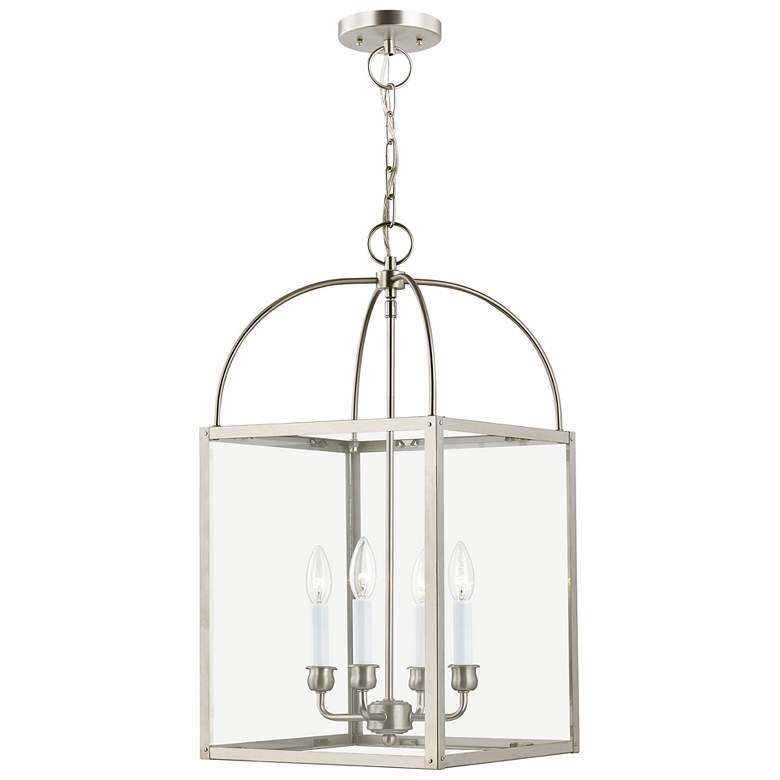 Image 1 4 Light Brushed Nickel Chain Lantern