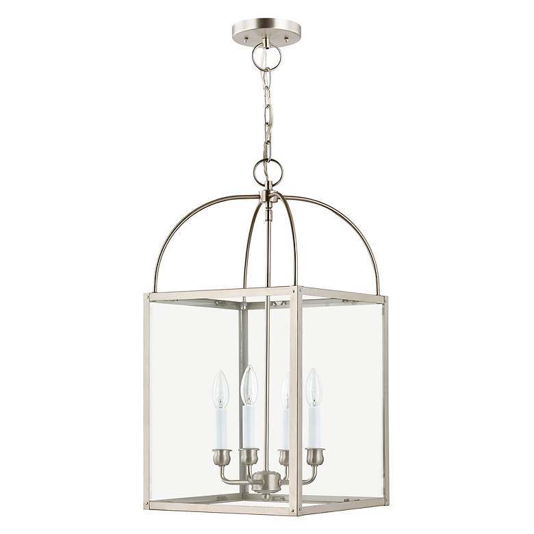 Image 3 4 Light Brushed Nickel Chain Lantern more views