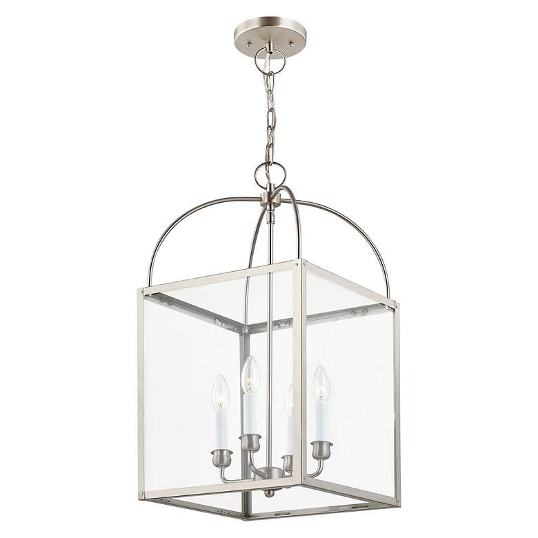 Image 5 4 Light Brushed Nickel Chain Lantern more views