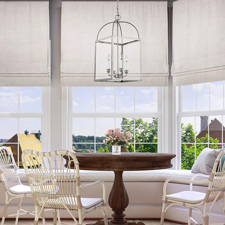 Image 7 4 Light Brushed Nickel Chain Lantern more views