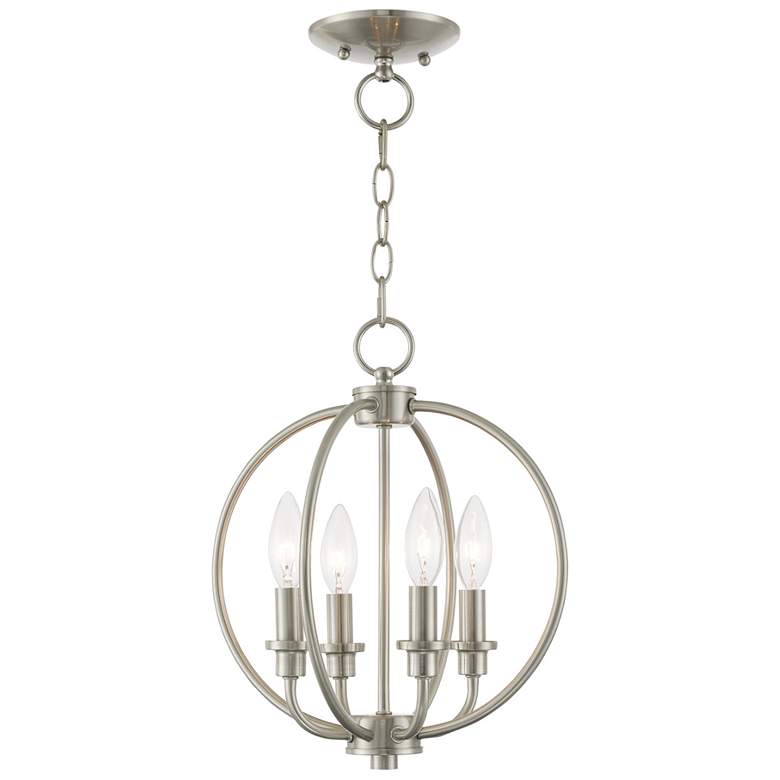 Image 1 4 Light Brushed Nickel Chain Lantern